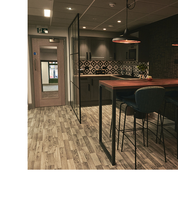sage green kitchen units ath high table and tall chairs