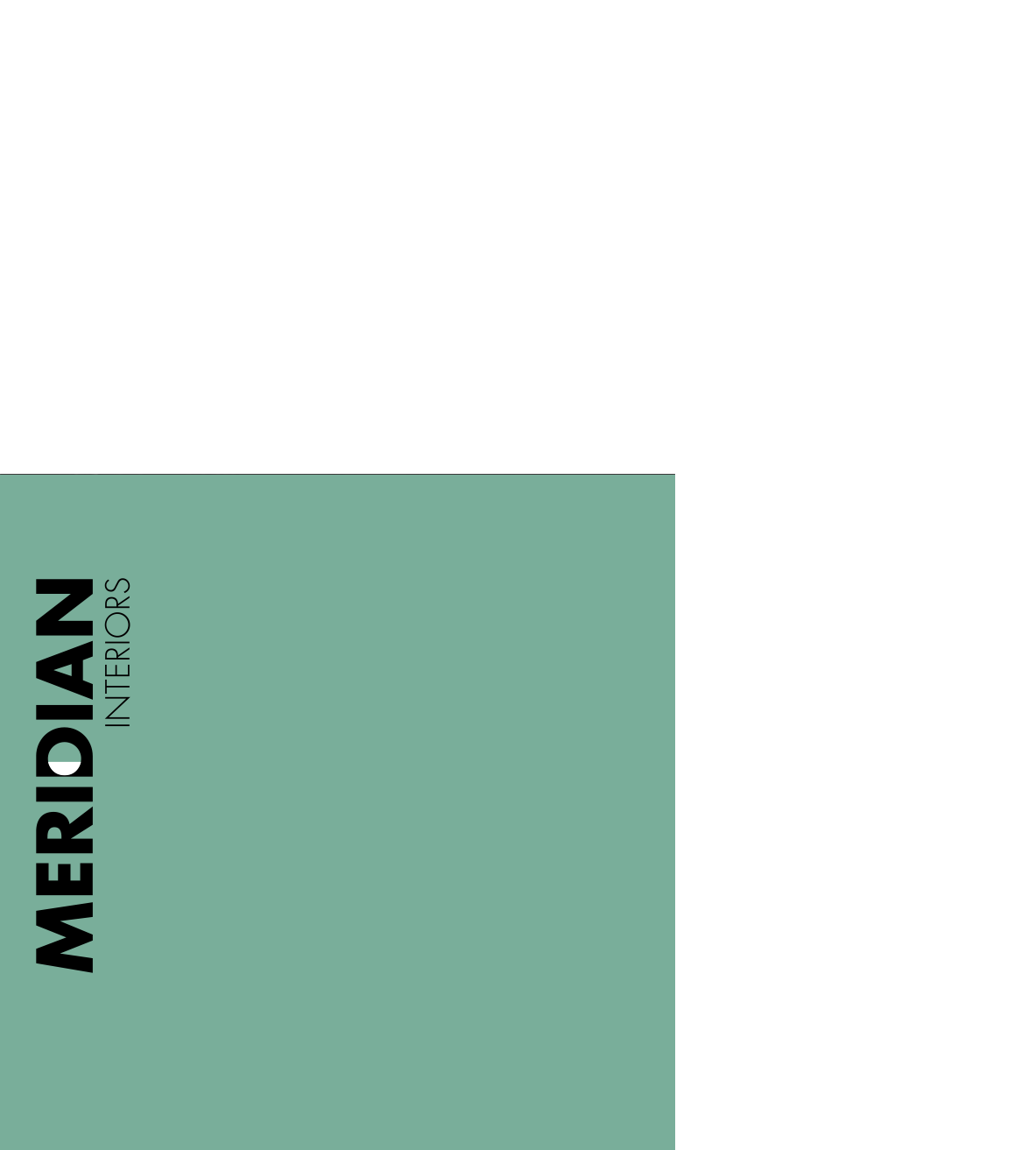 green box with meridian interiors logo